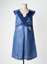 Rochie midi mâneci scurte mâneci scurte albastru ELISA CAVALETTI femme
