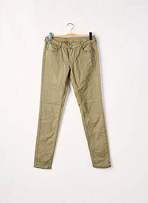 Pantalon slim verde LE TEMPS DES CERISES femeie