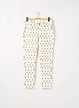 Pantalon slim talie joasă talie joasă alb LABDIP femeie