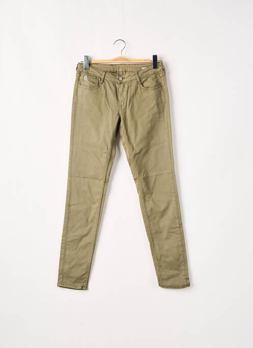 Pantalon slim verde LE TEMPS DES CERISES femeie