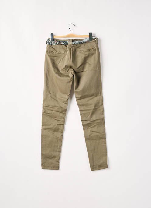 Pantalon slim verde LE TEMPS DES CERISES femeie