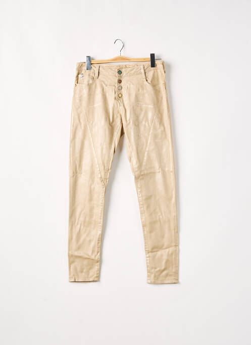 Pantalon slim bej LE TEMPS DES CERISES femeie