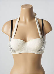Sutien efect material satinat top sutien push-up bej MARLIES DEKKERS femeie