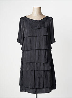 Rochie scurtă croială evazată mâneci scurte negru BEATE HEYMANN femeie