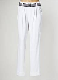 Pantalon slim talie elastică mărime normală alb HEYMA femeie