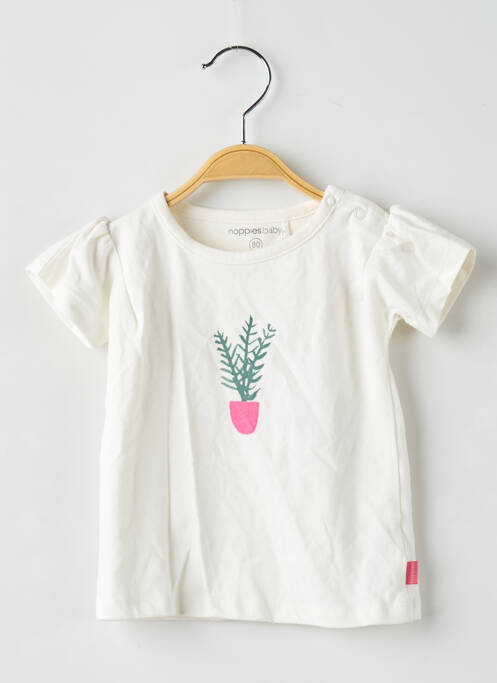 Tricou alb NOPPIES fată