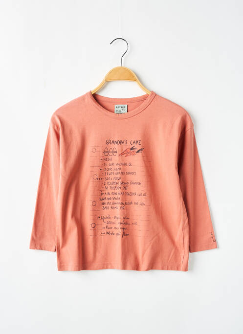 Tricou portocaliu LETTER TO THE WORLD băiat