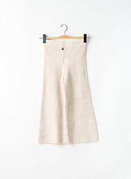 Pantalon evazat elasticitate talie elastică bej DIXIE fille