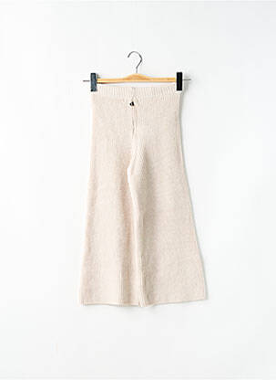 Pantalon evazat bej DIXIE fată