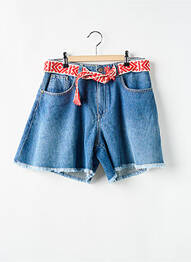 Șort țesătură denim mărime reglabilă albastru PLEASE fille