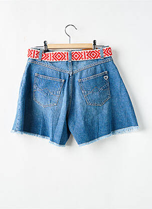 Șort țesătură denim mărime reglabilă albastru PLEASE fată