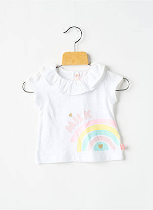 Tricou croială cambrată mâneci scurte alb BILLIEBLUSH fată