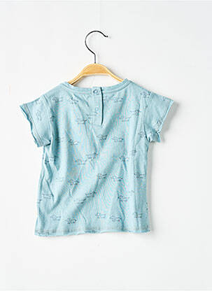 Tricou închidere presată mâneci scurte albastru LES PETITES CHOSES băiat