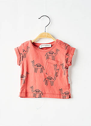 Tricou elasticitate mâneci scurte portocalie SPROET & SPROUT băiat