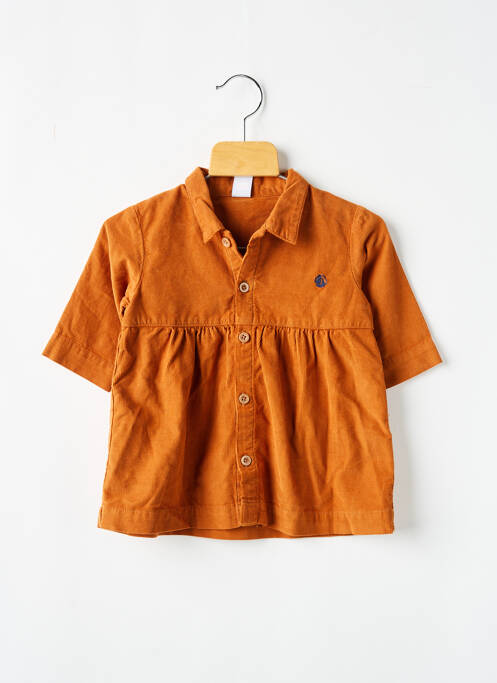 Rochie midi maro PETIT BATEAU fată