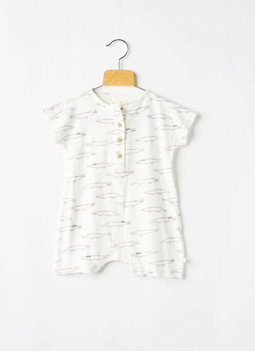 Salopetă scurtă alb LES PETITES CHOSES băiat