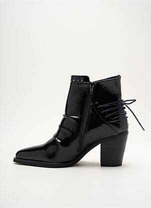 Botine/ghete material neted toc de 4 la 6 cm negru REGARD femeie