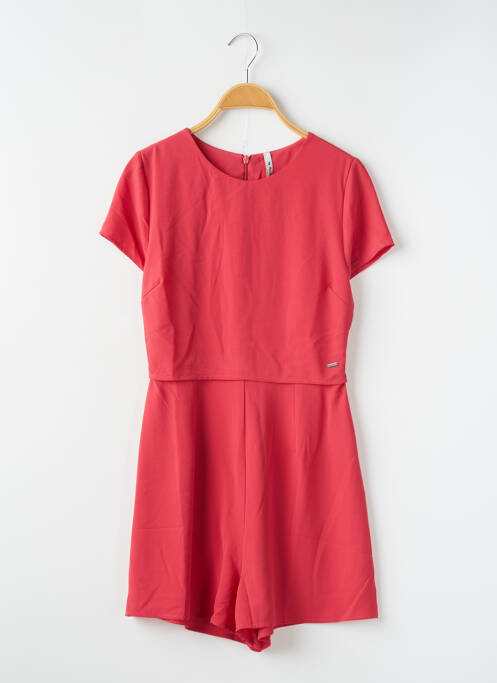 Salopetă scurtă croială cambrată mâneci scurte roșu PEPE JEANS femme