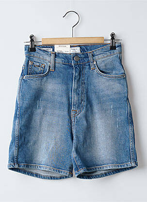 Șort țesătură denim talie înaltă albastru PEPE JEANS femeie