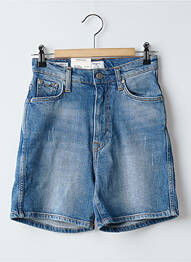 Șort țesătură denim talie înaltă albastru PEPE JEANS femme