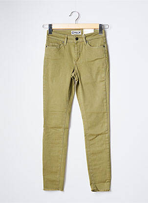 Pantalon slim buzunare verde ONLY femeie