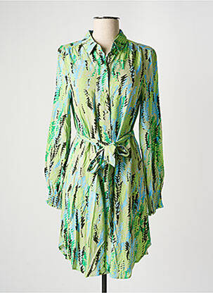 Rochie midi imprimeu fantezie mâneci lungi verde VERO MODA femeie