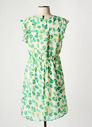 Rochie scurtă croială evazată mâneci scurte verde VERO MODA femeie
