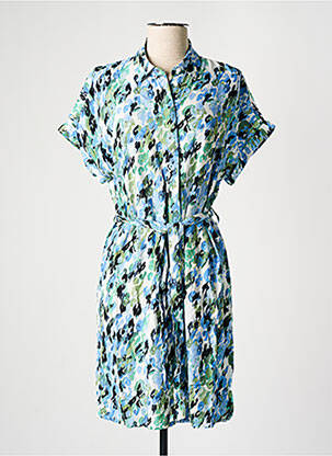 Rochie midi imprimeu fantezie mâneci scurte albastru VERO MODA femeie