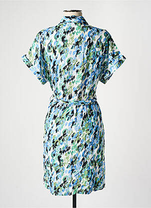 Rochie midi imprimeu fantezie mâneci scurte albastru VERO MODA femeie
