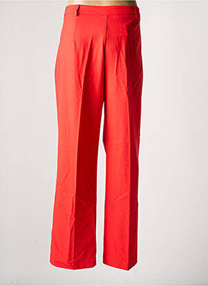 Pantalon drept închidere cu fermoar sub clapetă cu nasturi portocaliu VERO MODA femeie