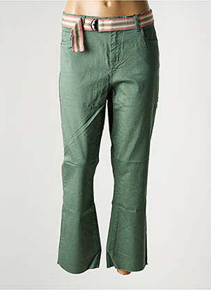 Pantalon 7/8 țesătură poplin mărime normală verde VERO MODA femeie