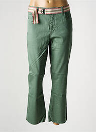 Pantalon 7/8 țesătură poplin mărime normală verde VERO MODA femeie