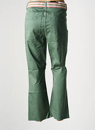 Pantalon 7/8 țesătură poplin mărime normală verde VERO MODA femeie