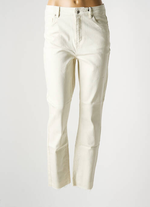 Pantalon slim bej VERO MODA femeie