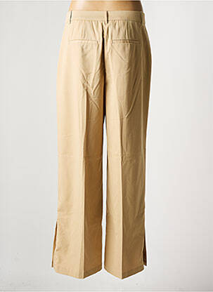 Pantalon larg țesătură poplin mărime normală bej VERO MODA femeie