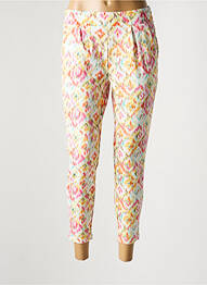 Pantalon 7/8 talie elastică galben ICHI femeie
