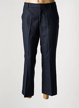 Pantalon drept închidere cu fermoar sub clapetă cu cârlig albastru PULZ JEANS femeie