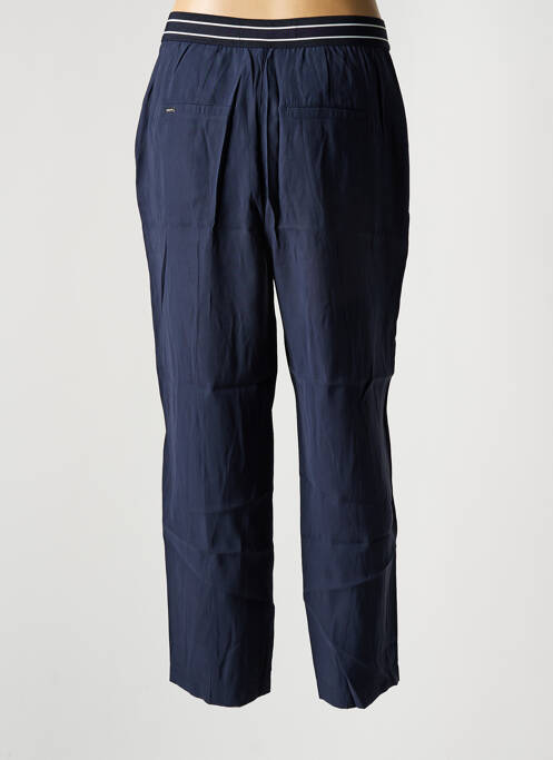 Pantalon drept închidere cu fermoar sub clapetă cu nasturi albastru STREET ONE femme