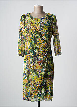 Rochie midi mâneci 3/4 mâneci 3/4 verde ARONA femeie