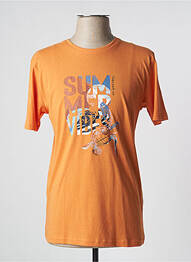 Tricou croială cambrată mâneci scurte portocaliu MARVELIS homme