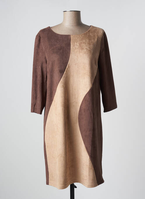 Rochie scurtă maro SWEET MISS femeie