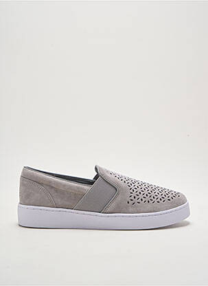 Slip-on-uri nubuc toc plat până la 3 cm gri VIONIC femeie