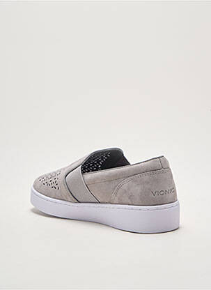 Slip-on-uri nubuc toc plat până la 3 cm gri VIONIC femeie