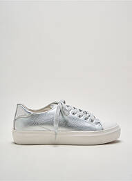 Adidași material neted toc plat până la 3 cm argintiu I LOVE SHOES femme