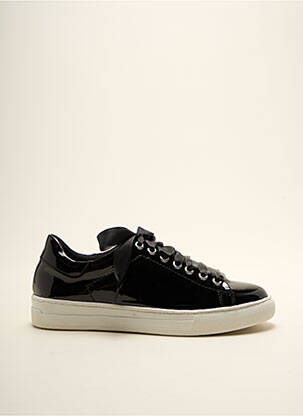 Adidași material neted toc plat până la 3 cm negru I LOVE SHOES femeie