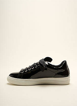 Adidași material neted toc plat până la 3 cm negru I LOVE SHOES femeie