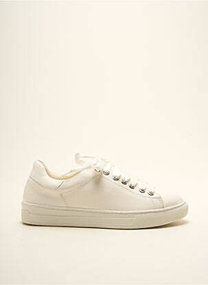 Adidași material neted toc plat până la 3 cm alb I LOVE SHOES femeie