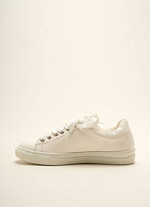 Adidași material neted toc plat până la 3 cm alb I LOVE SHOES femeie