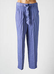 Pantalon drept închidere cu fermoar sub clapetă cu cârlig talie înaltă violet CKS femeie