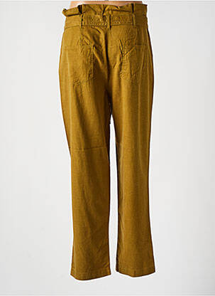 Pantalon drept talie cu cleme talie înaltă verde CKS femeie